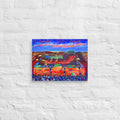 El Deguello, The Alamo canvas print, shown front-on: a dusk battle panorama of the Alamo in 1836, troops advancing on the mission.