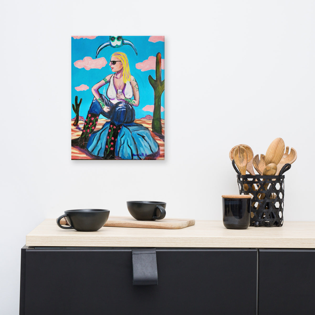 Morning Beer canvas print by James Orellana, shown front-on.